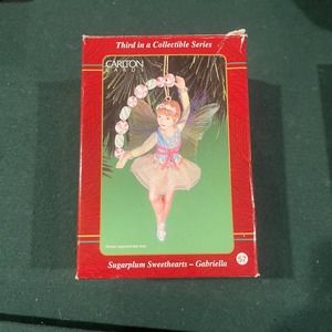 Carlton Ornament Sugarplum Sweethearts Gabriella 2001 Third in Series Vintage